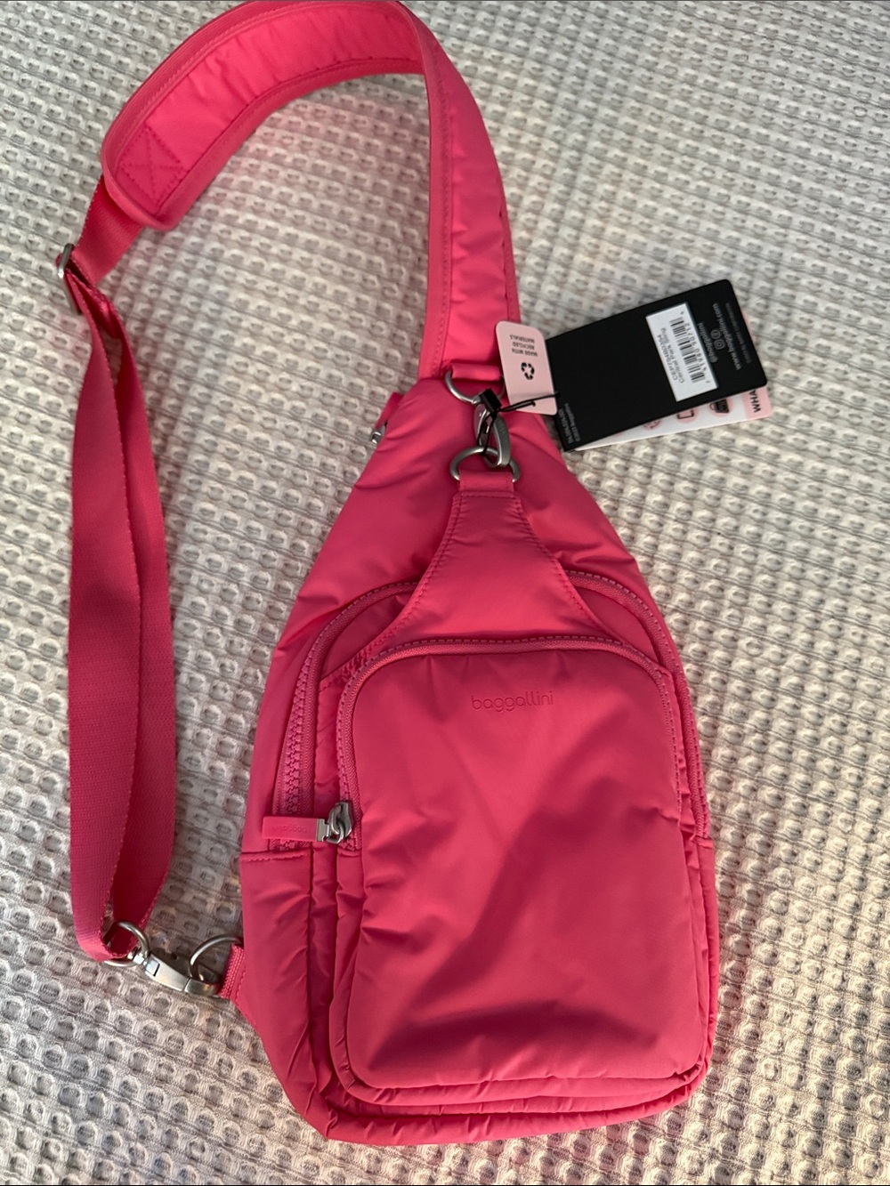 Baggallini Hot Pink Central Park Crossbody Sling Bag NWT